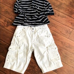 Mens shorts with Polo top 🤍🖤